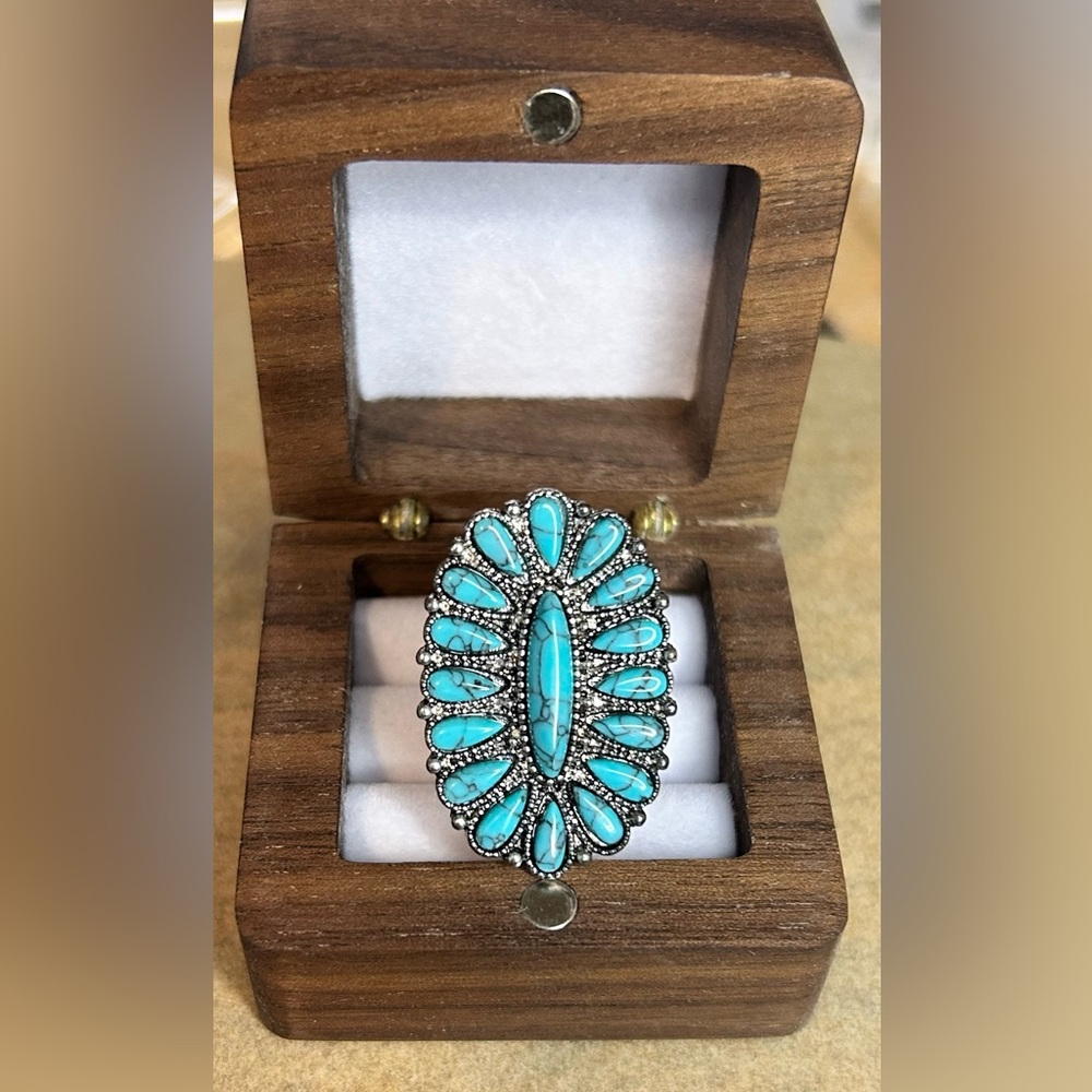 #1 | Turquoise Ring | Adjustable | One Size Fits Most | Size 8